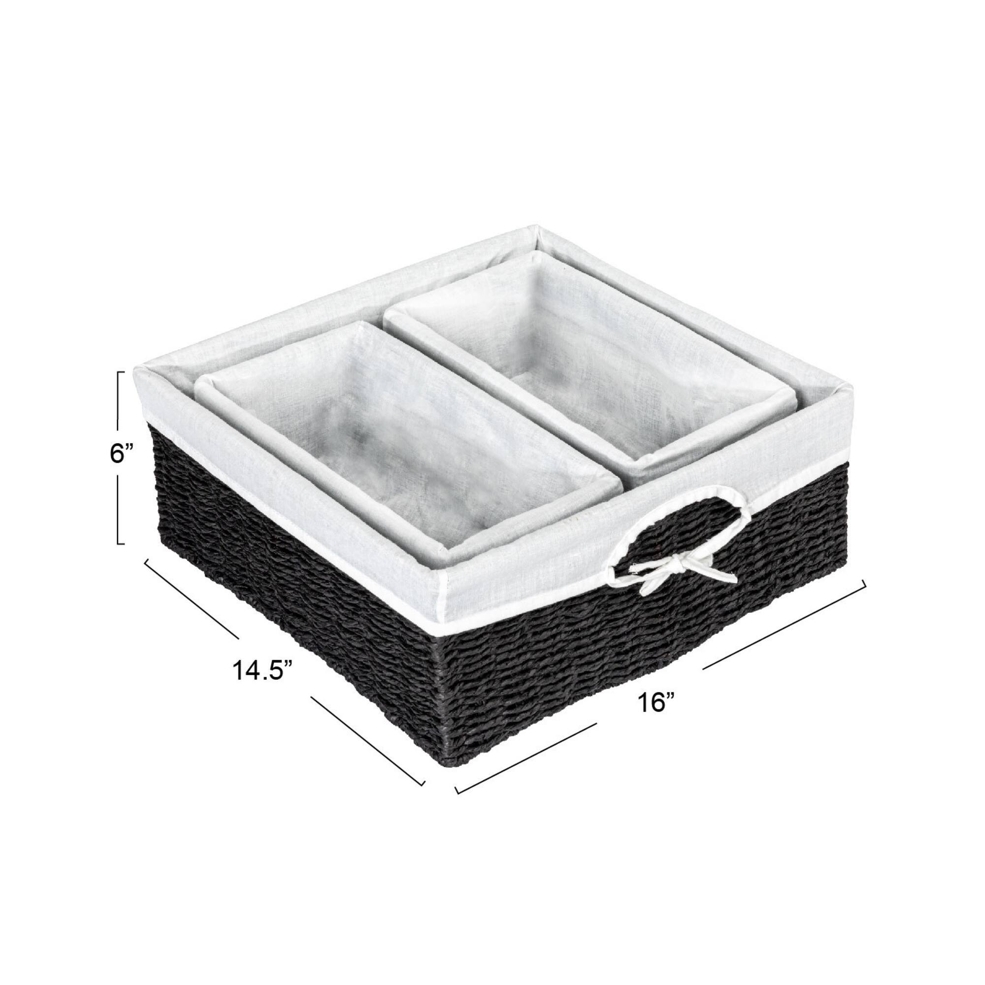 Paper Rope Wicker Basket Set